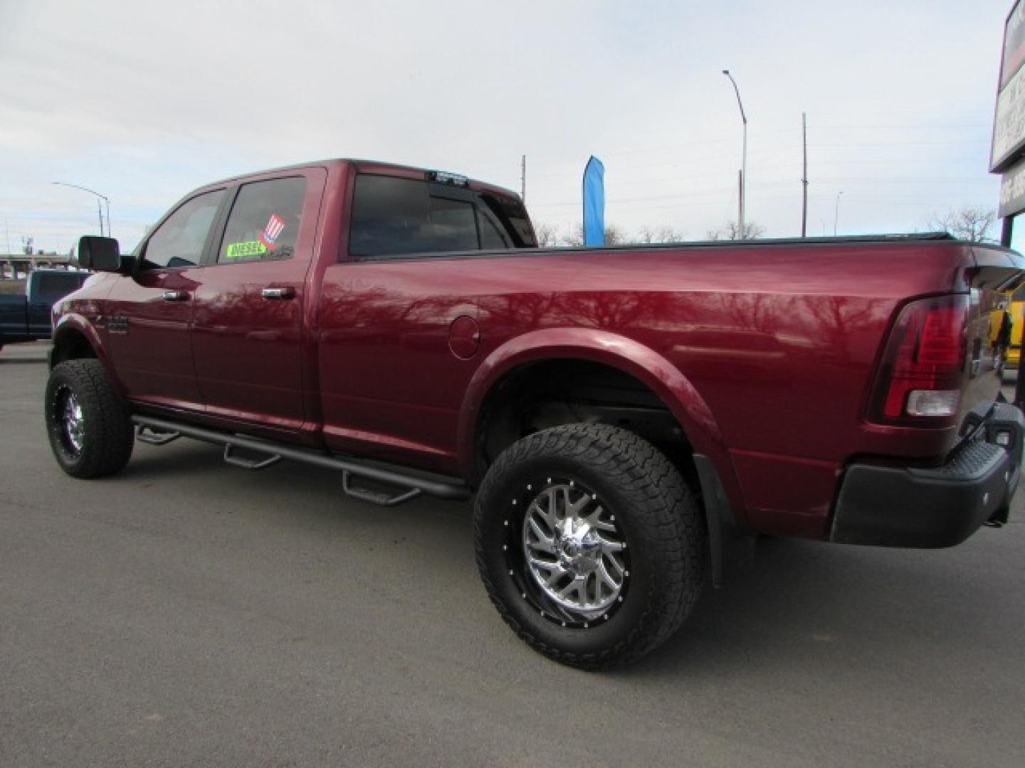 2018 Delmonico Red /Black Leather RAM 2500 Laramie (3C6UR5KL1JG) with an 6.7 I6 Cummins Turbo Diesel engine, 6 speed automatic transmission, located at 4562 State Avenue, Billings, MT, 59101, (406) 896-9833, 45.769516, -108.526772 - 2018 RAM 2500 Laramie Crew Cab LWB 4WD - Cummins Diesel! 6.7 I6 Cummins Turbo Diesel Engine - 6 speed automatic transmission - 4WD - 171,505 miles - Montana 2 owner unit - fully deleted emissions - copy of inspection and a full vehicle history report provided - Financing available! Delmonico Re - Photo#1